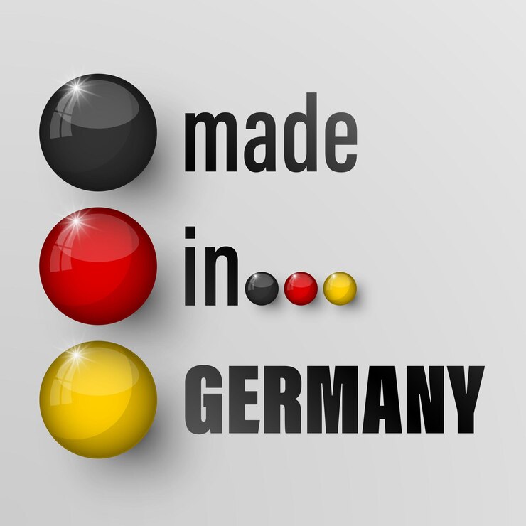 Vector made in germany graphic and label