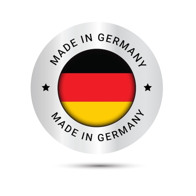 Made in Germany 벡터 로고와 독일 국기 로고 디자인