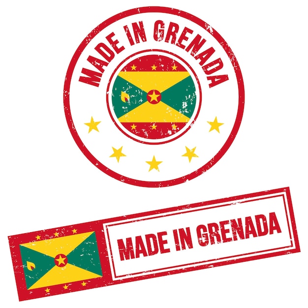 Vector made in grenada stamp sign grunge style