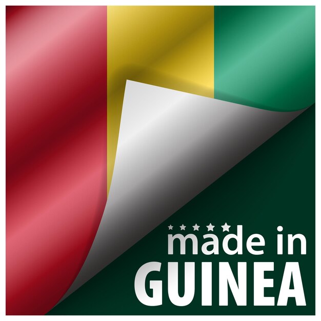 Vector made in guinea graphic and label