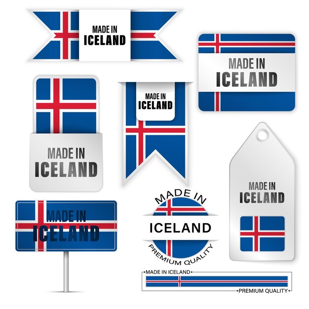 Графика и этикетки, сделанные в Исландии, устанавливают некоторые элементы воздействия для использования, которое вы хотите сделать из него.