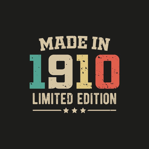 ベクトル 1910年 - 限定版のtシャツが発売されました