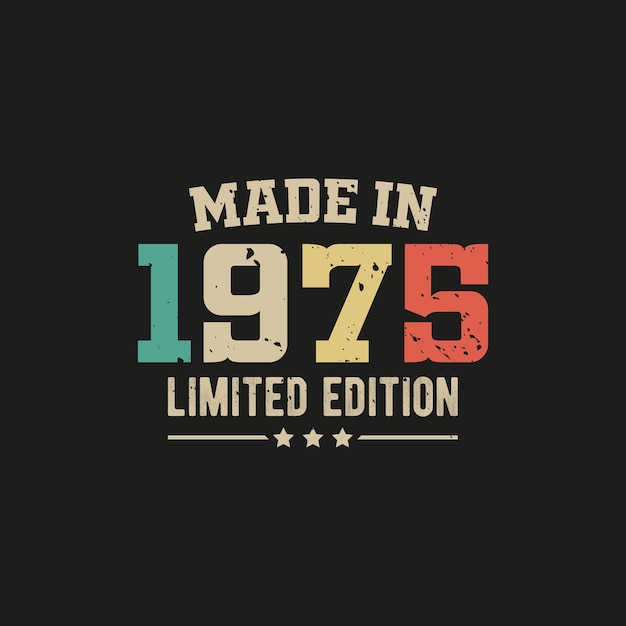 ベクトル 1975年 限定エディションのtシャツ