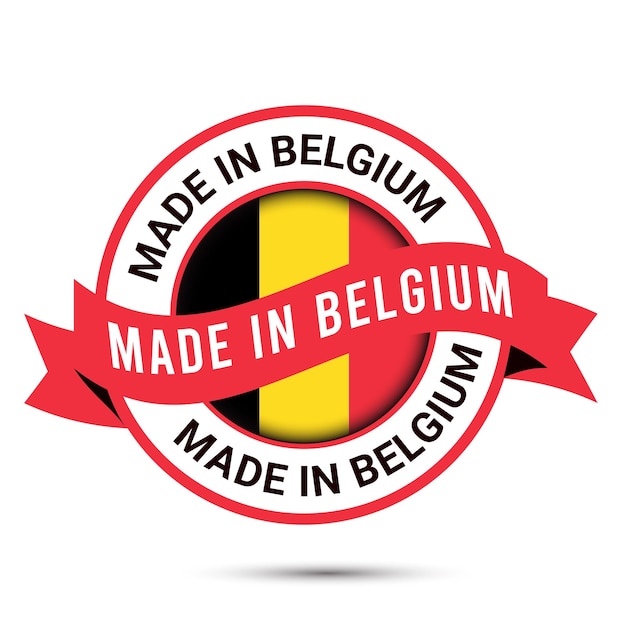 Логотип «сделано в бельгии» логотип «сделано в бельгии» доверяет векторному дизайну значков