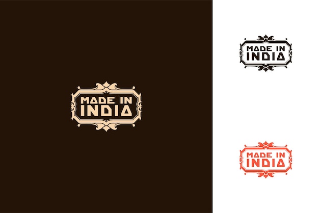 벡터 made in india 로고 터 디자인