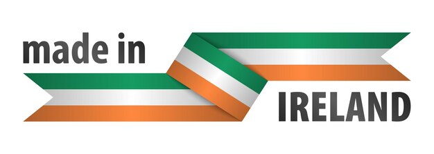 Vector made in ireland grafiek en etiket