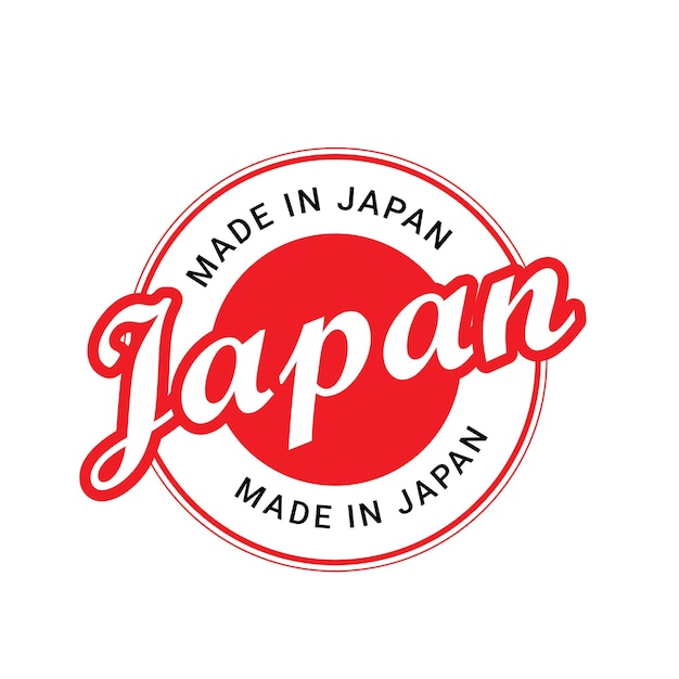 Вектор Сделано в японии логотип и значок значка доверия логотип флага японии