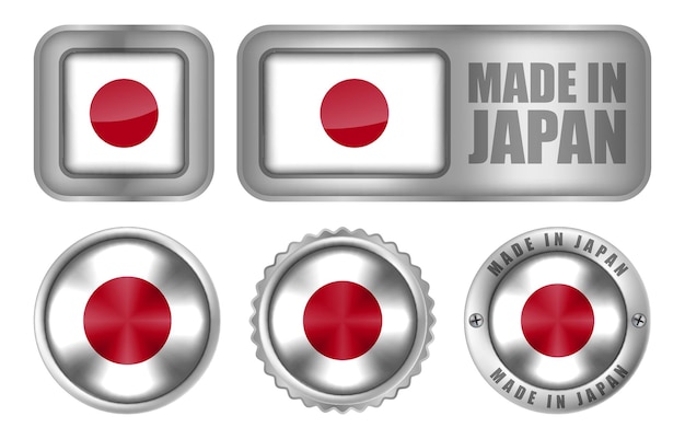 Made in japan seal badge of sticker ontwerp illustratie