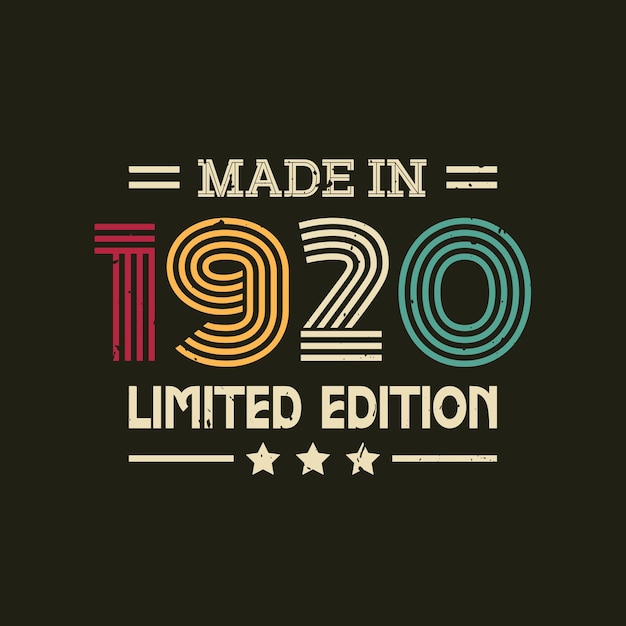 벡터 made in limited edition funny vintage retro style typography vector illustration for t shirt