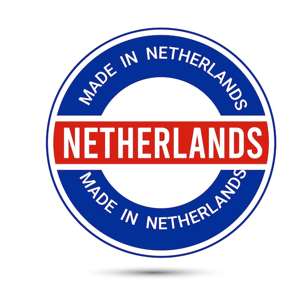 Made In Netherlands 벡터 로고 네덜란드 플래그 로고 디자인 및 아이콘 신뢰 배지