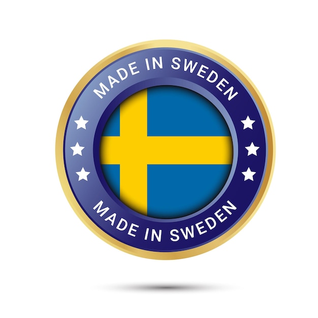 Madeinswedenラウンドラベルmodernmadeinswedenロゴ