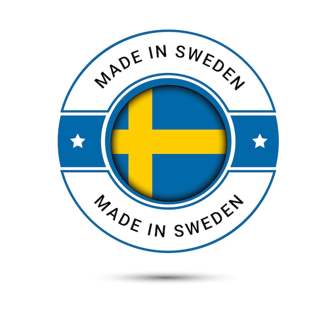 Made In Sweden 라운드 라벨 Modern Made In Sweden 로고