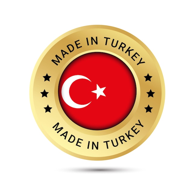 Made In Turkey 라운드 라벨 Modern Made In Turkey 로고