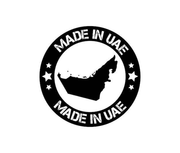 Uae 지도가 있는 Uae 우표로 제작