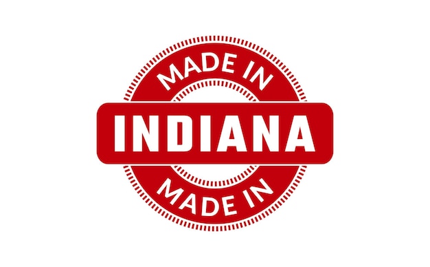 Vector made in indiana rubber stamp