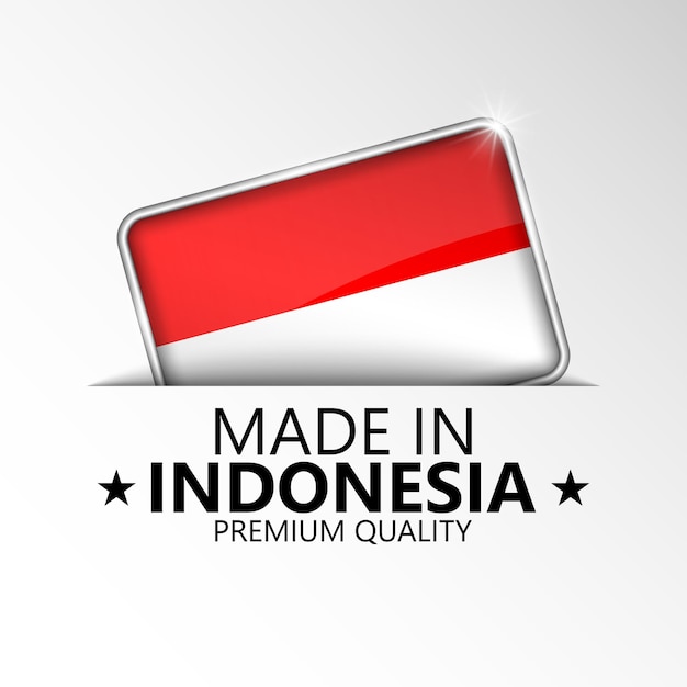 Vector made in indonesia graphic and label element of impact for the use you want to make of it