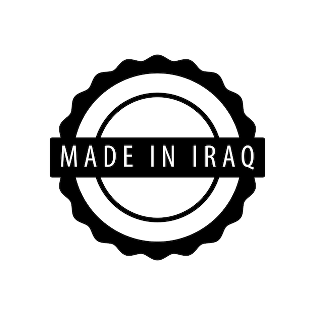 Vector made in iraq icon vector logo design template