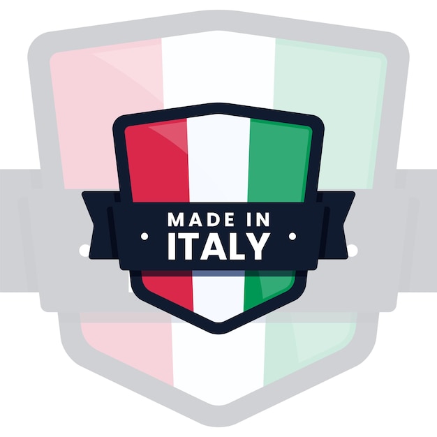 Vector made in italy label icon