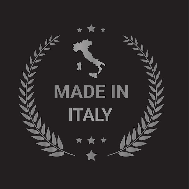 Logo made in italy icone logo vettoriale bandiera italia