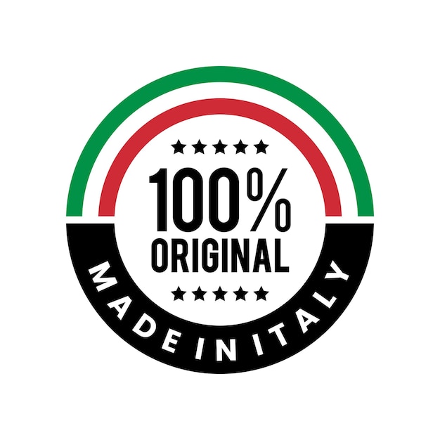 Made in Italy round label. for logo design, seal, tag, badge, sticker, emblem, symbol, product, etc