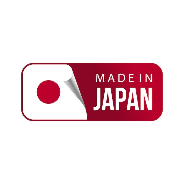 Vector made in japan tag label. sticker, eps, logo, icon for business product. vector illustration