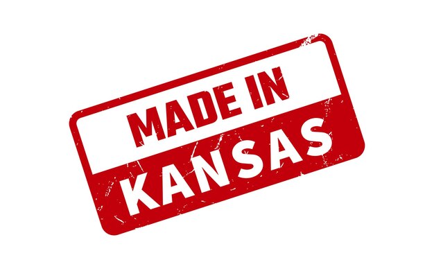 Made In Kansas Rubber Stamp