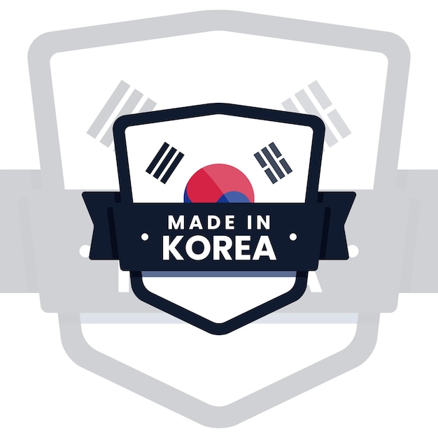 Vector made in korea label icon