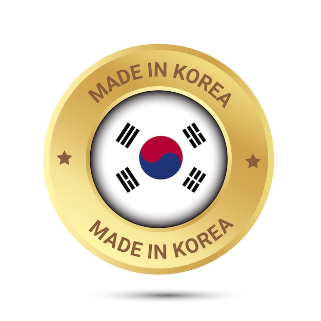 Vector made in korea  premium vector  made in korea icons