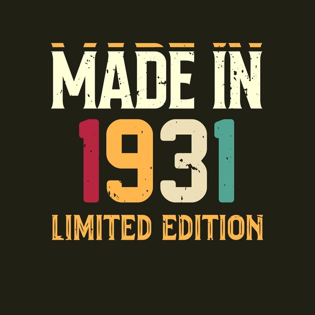 Made in limited edition tshirt design