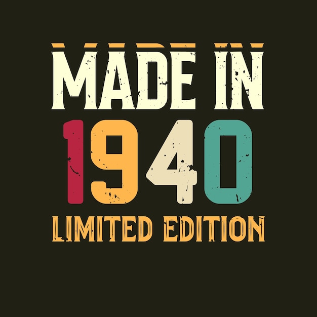 Made in limited edition tshirt design