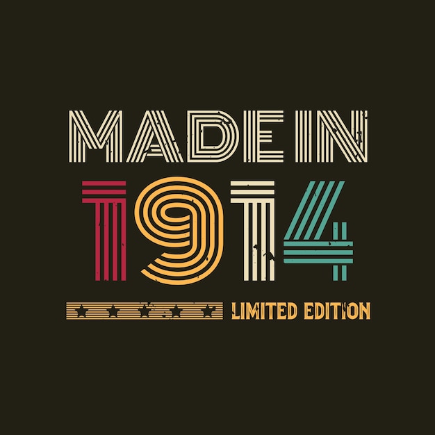 Made in limited edition tshirt design