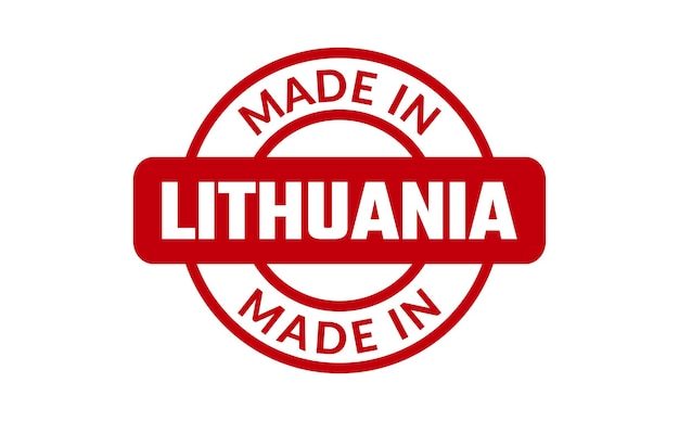 Made In Lithuania Rubber Stamp