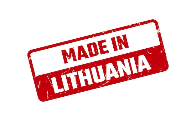 Сделано в Литве резиновая марка