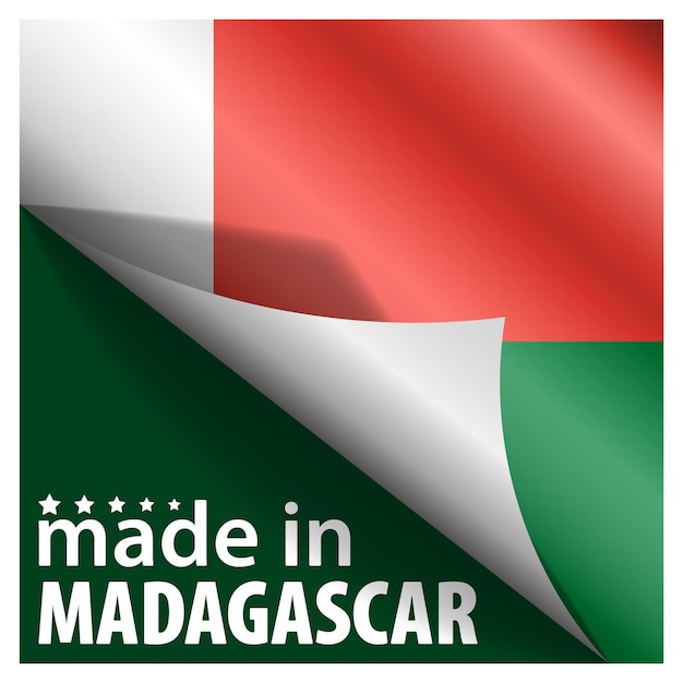 Made in madagascar graphic and label