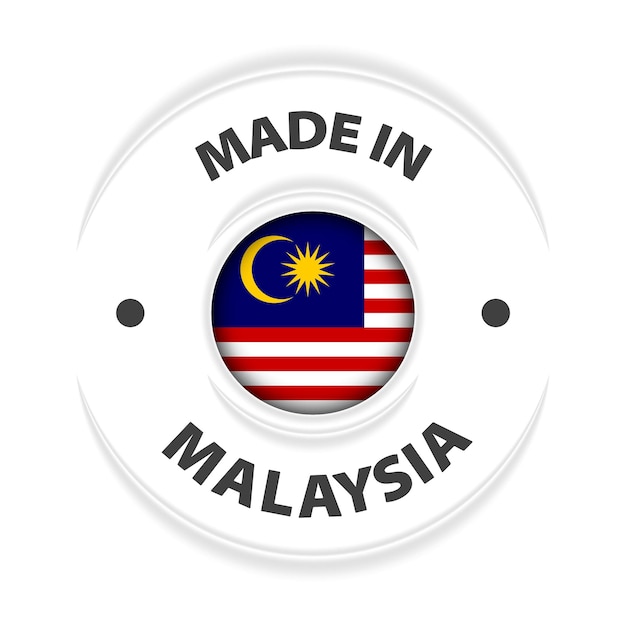 Vector made in malaysia graphic and label