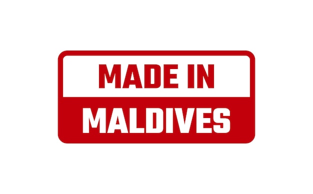 Fatto nel timbro di gomma delle maldive