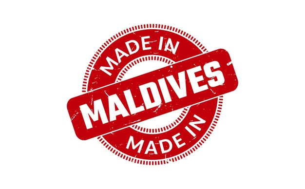 Made In Maldives Rubber Stamp