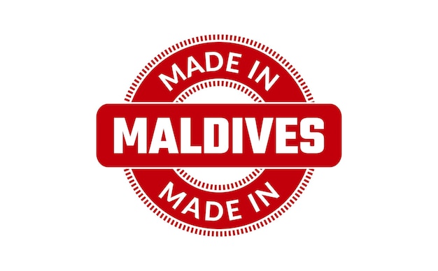 Made In Maldives Rubber Stamp