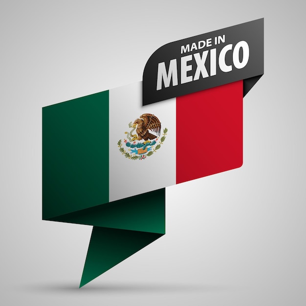 Vector made in mexico graphic and label