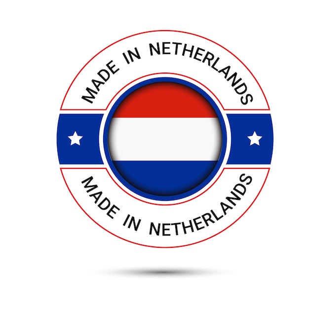 Made in Netherlands vector logo Netherlands Flags logo design and icons trust badge