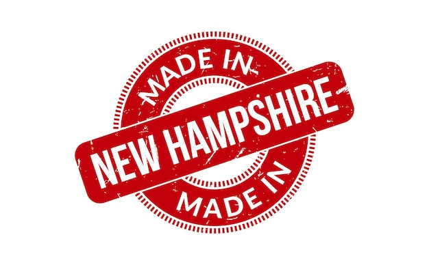 Vector made in new hampshire rubber stamp