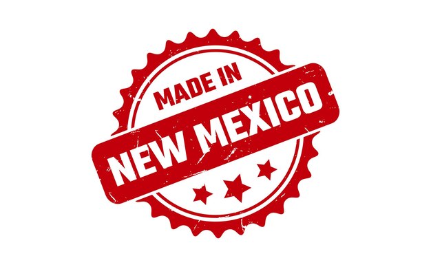 Vector made in new mexico rubber stamp