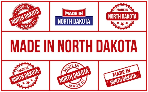 Made In North Dakota Rubber Stamp Set