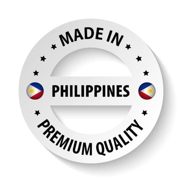 Vector made in philippines graphic and label