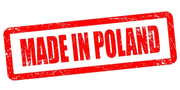 Made in Poland grunge rubber stamp