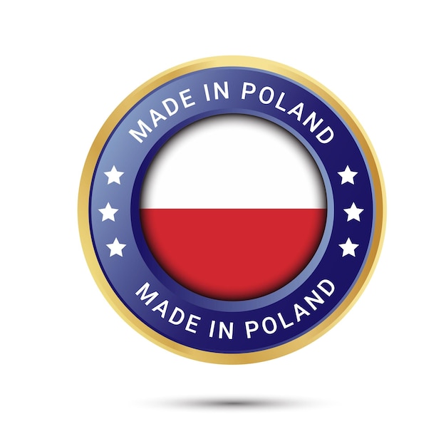 Made in Poland 라운드 라벨 Modern made in Poland 로고