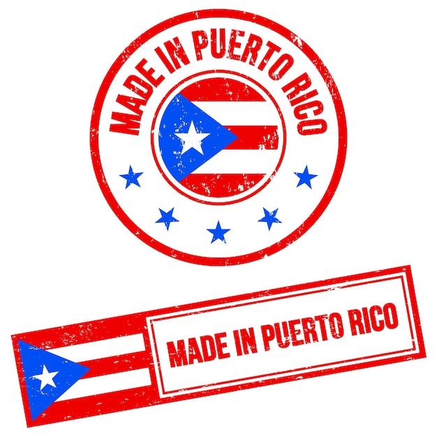 Made in puerto rico stamp sign grunge style