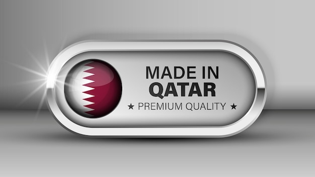 Сделано в Катаре графика и этикетка Элемент воздействия для использования, которое вы хотите сделать из него