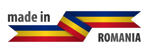 Vector made in romania graphic and label
