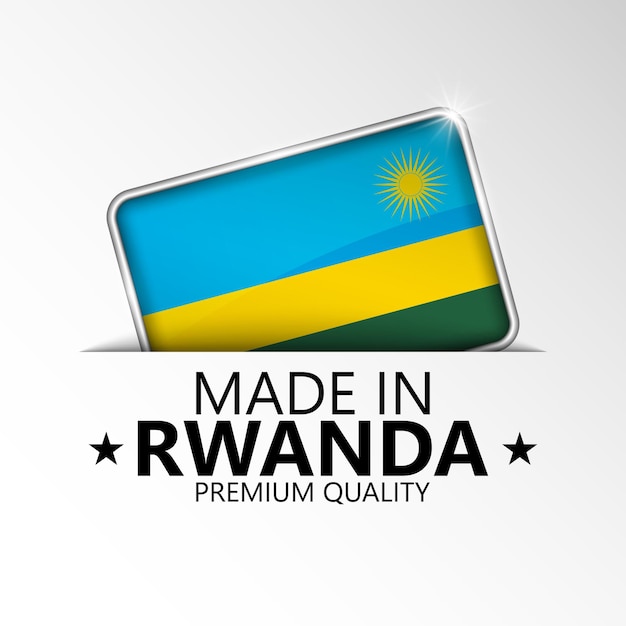 Vector made in rwanda graphic and label element of impact for the use you want to make of it